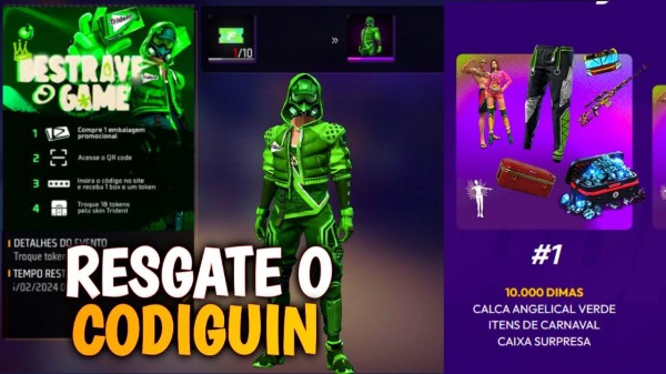 Novo Codiguin Infinito Free Fire Como Pegar O Novo Codiguin Guerreiro