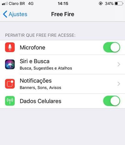 Bugou! Free Fire não está abrindo no iPhone
