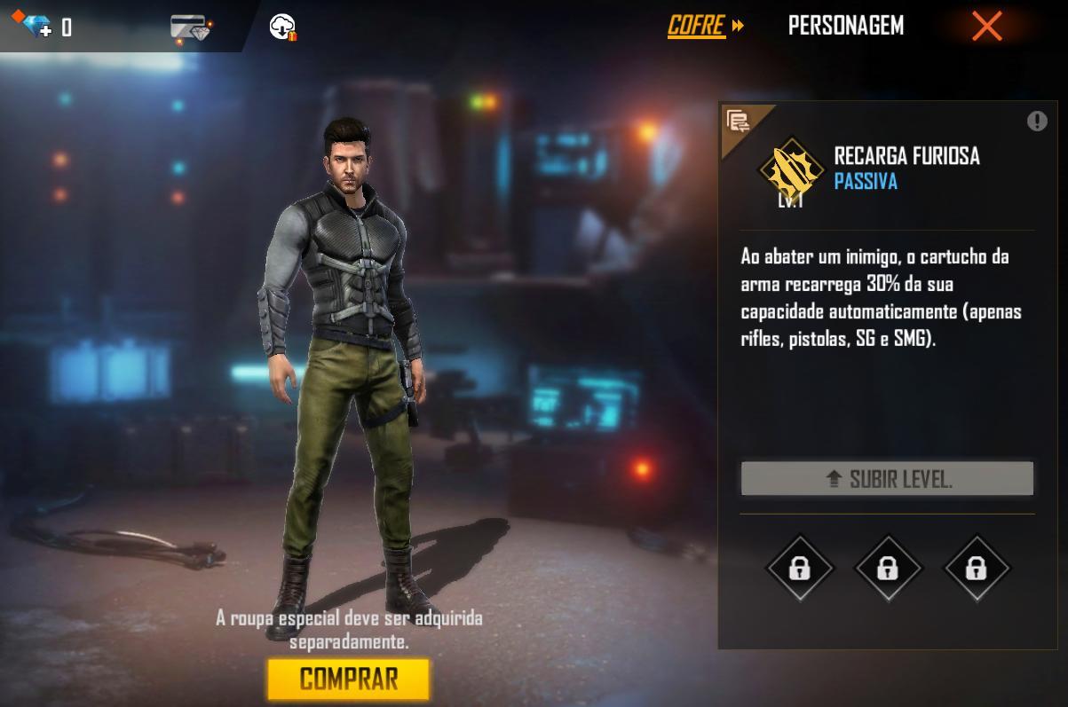 personagem que corre mais rápido no free fire