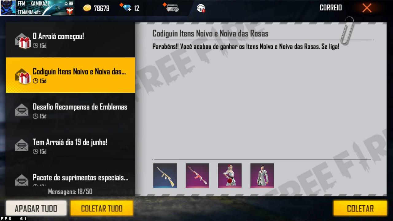 CODIGUIN FF: Código Free Fire da Skin Evolutiva Gárgula e Emote  Quadradinho da Patroa ativos para resgatar no Rewards