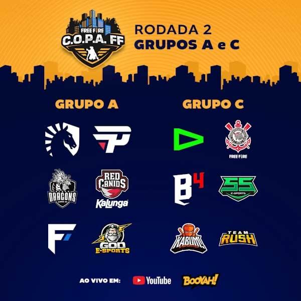 Copa Free Fire Ao Vivo Rodada Grupos A E C Free Fire Mania