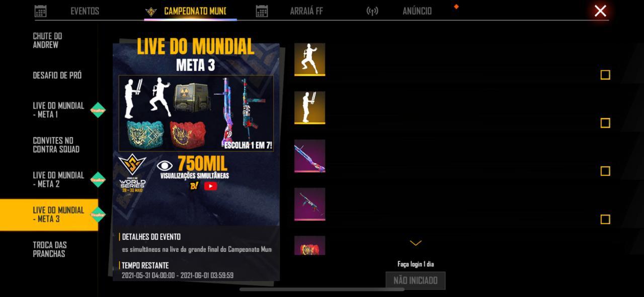 PRÊMIOS DO MUNDIAL FREE FIRE 2021 -PREMIAÇÃO META DE VISUALIZAÇÃO