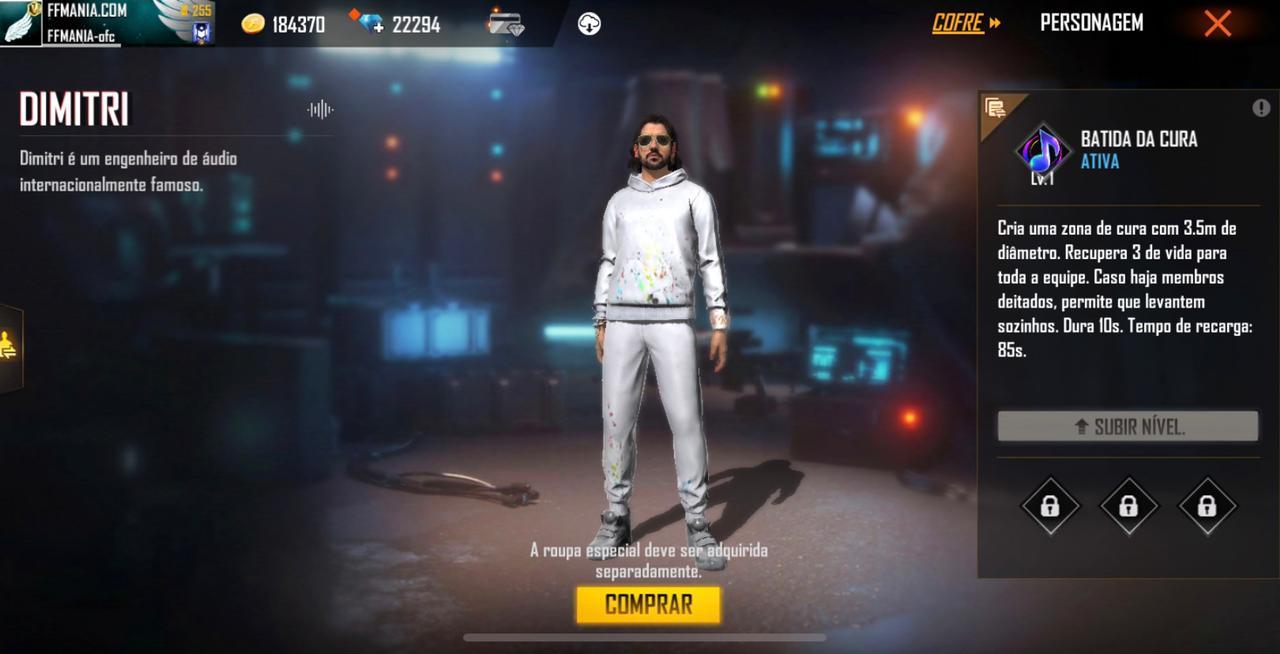 Free Fire: Dimitri e Thiva chegam ao jogo neste sábado