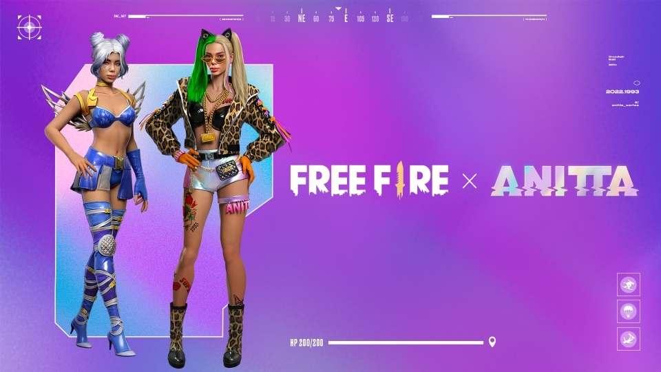 Anitta usa look parecido com skin de Free Fire e chama Nobru para jogar, free  fire