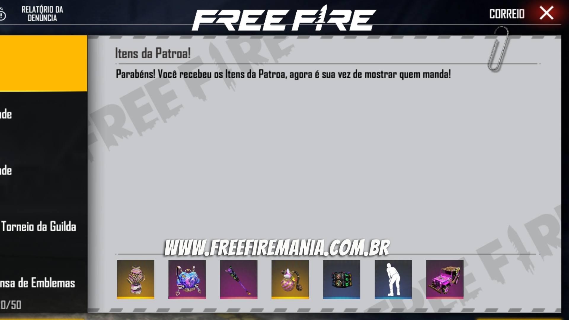 Código Free Fire: Codiguin Infinito, Itens da Anitta, Redenção no