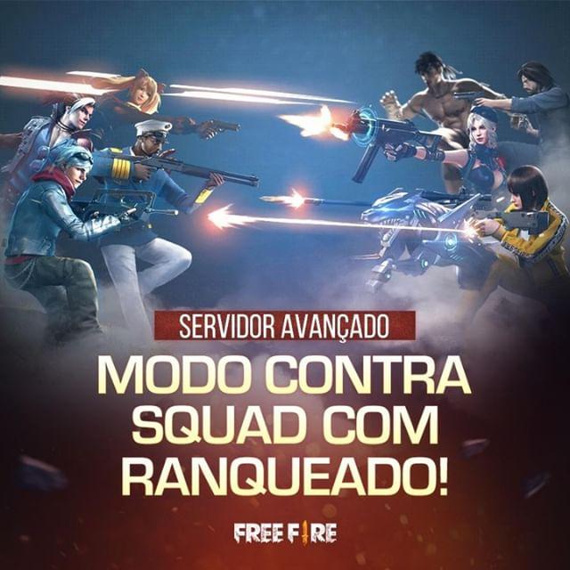 Free Fire: modo contra squad ranqueado vai ser testado no servidor avançado, free fire