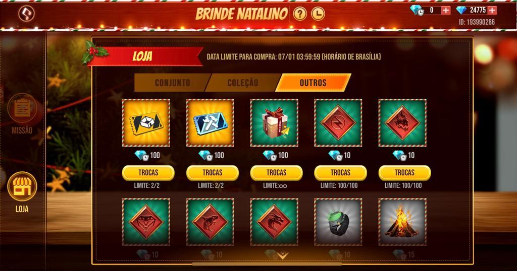 Codiguin Natal FF: Garena lança códigos para festejar - Breack iT