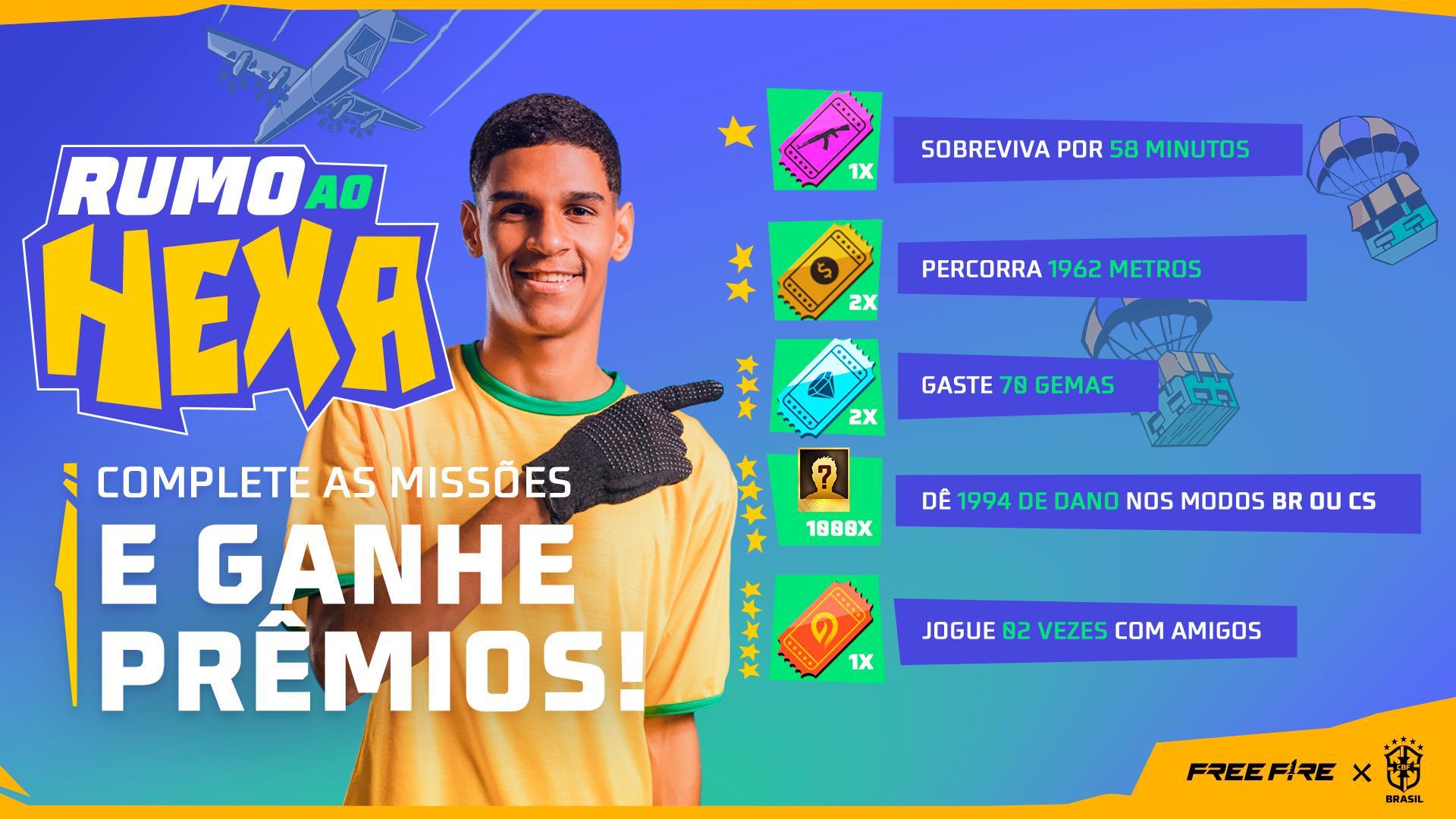Seleção brasileira fecha parceria com o Free Fire: skins e itens especiais  a caminho! - Record Gaming - Jornal Record