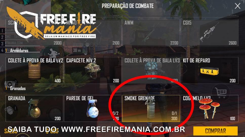 BUG DA GRANADA NO FREE FIRE #NOVAATUALUZAÇÃOFREEFIRE