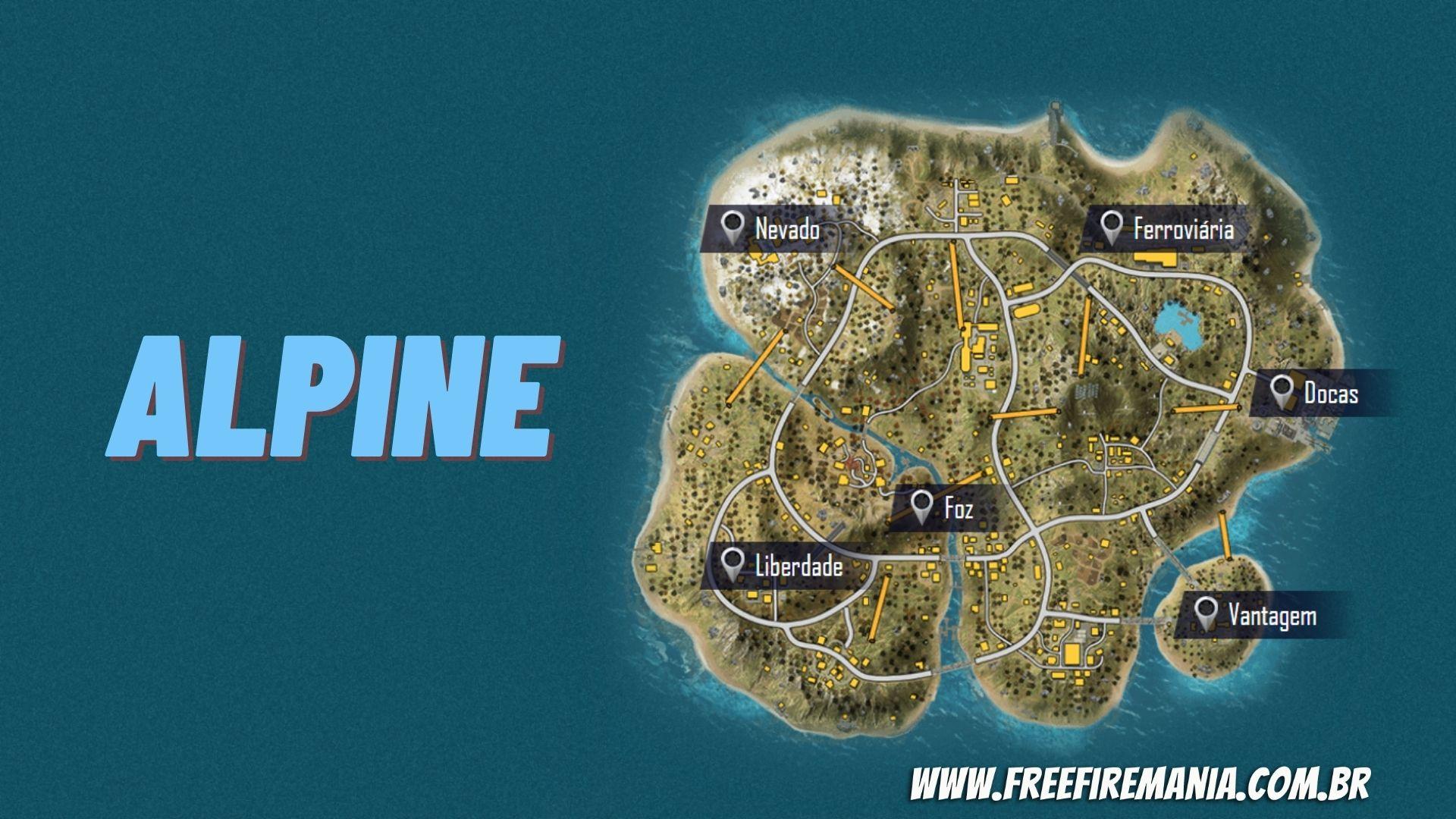 Mapa Alpine Free Fire Cidades 