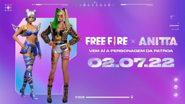Recarga Free Fire: 5 de julho (2022); Parede de Gel da Anitta