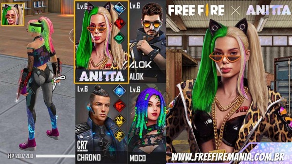 CODIGUIN FF: Código Free Fire infinito da Anitta é revelado