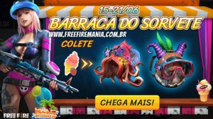 Nova Barraca Do Sorvete Com O Chapeu Polvo E Mochila Cocada No Free Fire Free Fire Mania - jogo gratis do roblox de sorvete