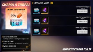 Chamar de Volta Free Fire: Ganhe vários prêmios no evento “Chama sua  Tropa!” - The Game Times