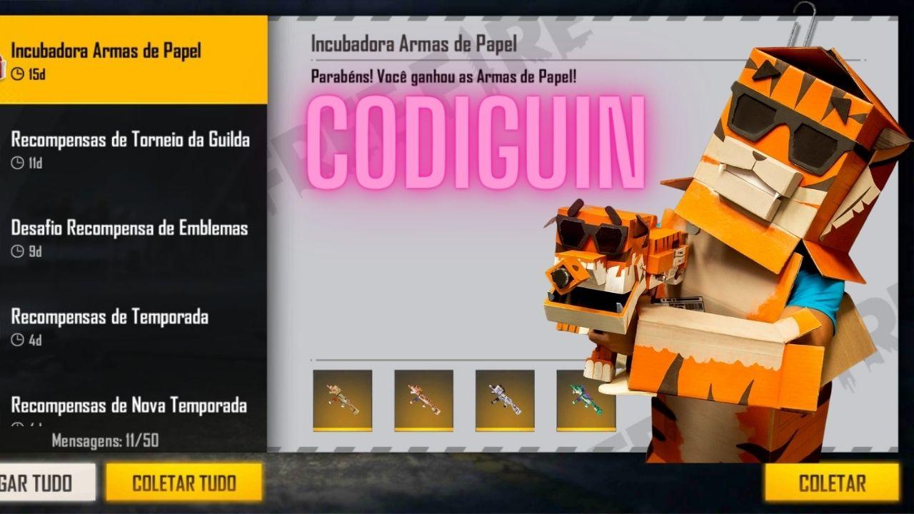 CODIGUIN FF: Lista completa de Códigos Free Fire para resgate no