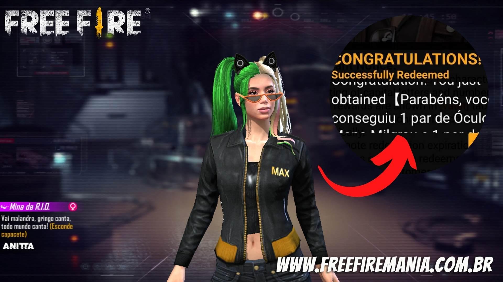 Códigos Free Fire: Todos os CODIGUIN Infinitos da Anitta para