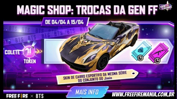 Recarga Free Fire: 9 de abril 2022; Parede de Gel Euforia Dionisíaca