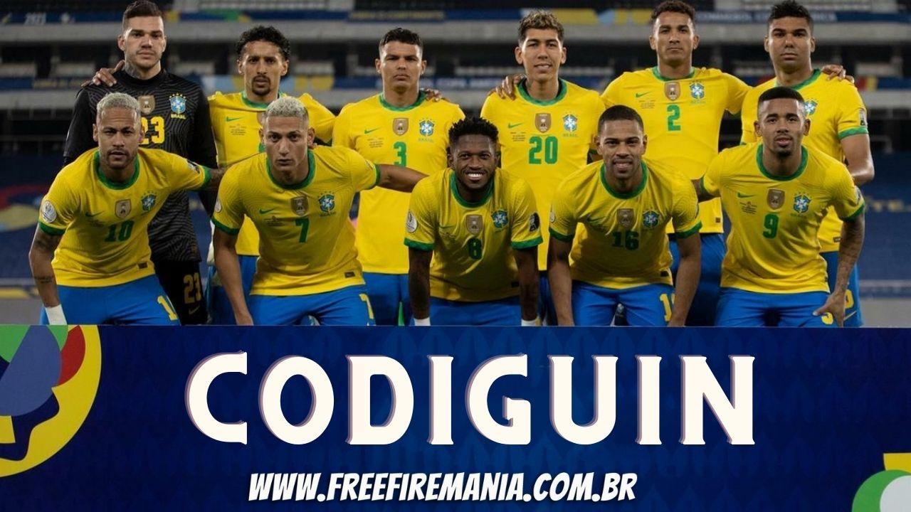 CODIGUIN FF Brasil x Colômbia: confira o código Free Fire deste