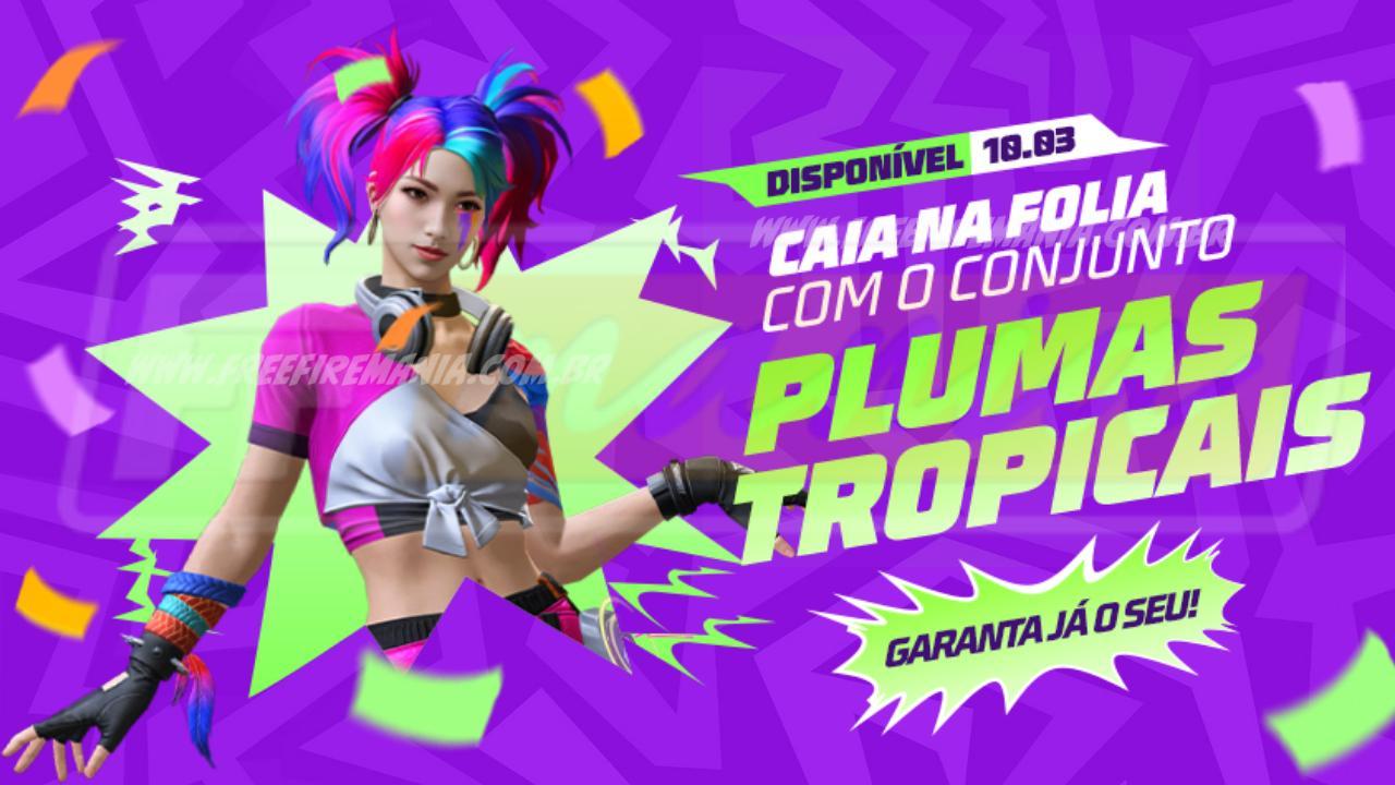 Free Fire: como conseguir Conjunto - Plumas Tropicais no Escolha Royale