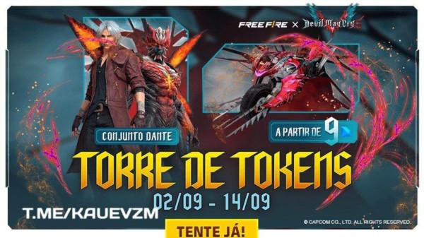 CODIGUIN FF 2023: código Free Fire x Devil May Cry 5 para resgatar no  Rewards 