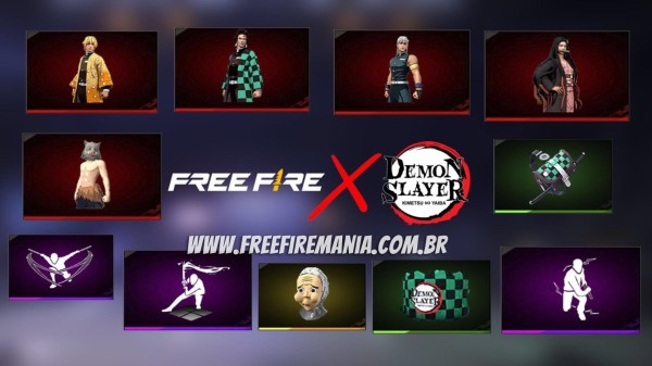 codiguin ff 2023 infinito do emote de demon slayer