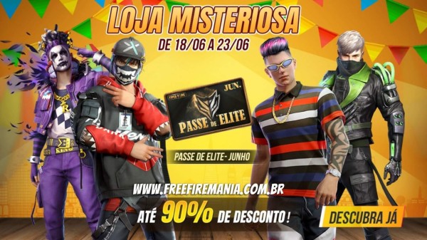 Recarga Free Fire: 15 de junho (2022); recompensa Parede de Gel Dona das  Tempestades