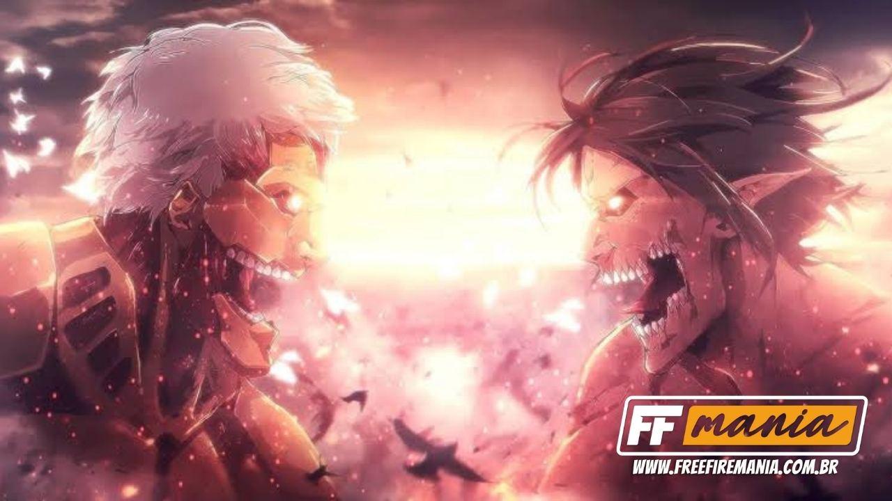 A Gazeta  'Free Fire' terá itens e conteúdos do anime 'Attack on Titan' em  março