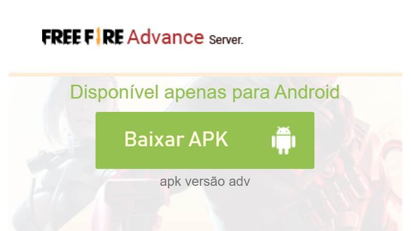 Davyslan eriel ff on X: Servidor Avançado Free Fire de janeiro 2021: APK  do Advance Server  / X