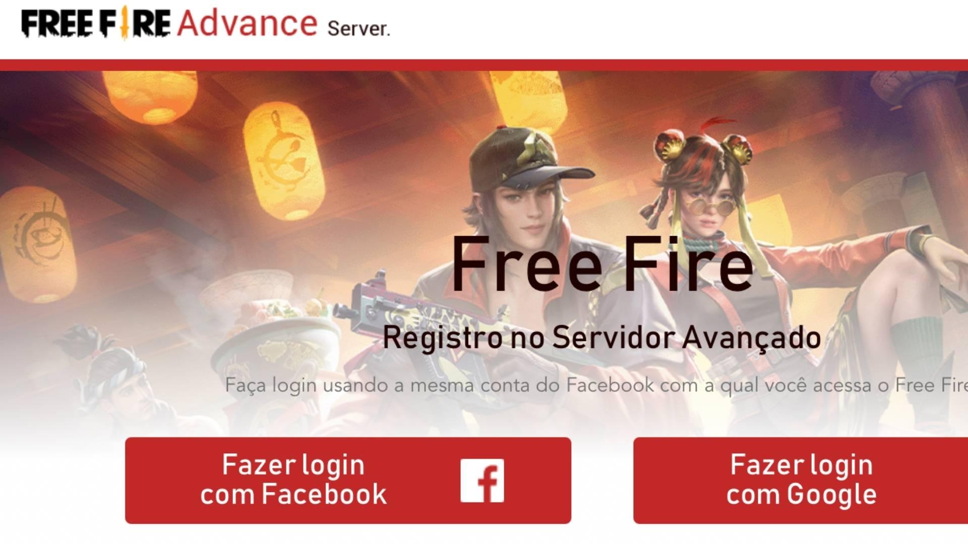Servidor avançado Free Fire: Cadastro e download da versão 66.31.0